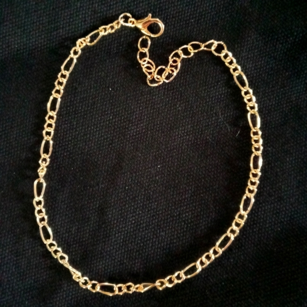 Gold "chain link" anklet